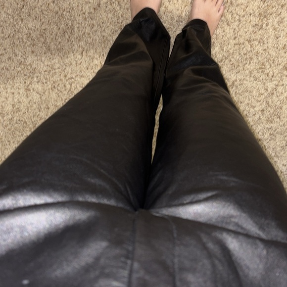 Willie Smith Collection Vintage Black Lambskin Pants Size 12 - Picture 9 of 9